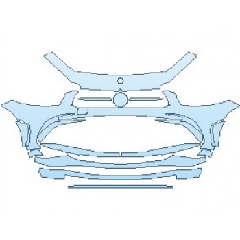 PAINT PROTECTION KIT - 2023 MERCEDES CLS CLASS AMG LINE BUMPER - PRECUT PPF CLEAR BRA WRAP