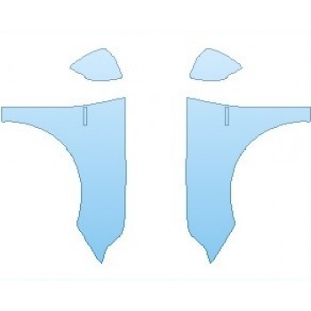 PAINT PROTECTION KIT - 2020 HYUNDAI ICONIQ BLUE FULL FENDERS WRAPPED EDGES - INVISIBLEMASK - 3M PAINT PROTECTION