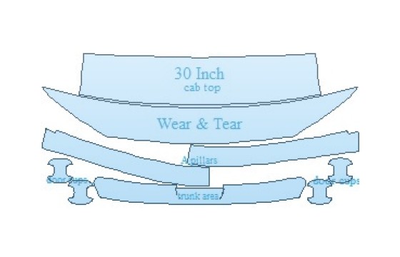 PAINT PROTECTION KIT - 2021 GMC TERRAIN DENALI COMMON WEAR AREA KIT - PRECUT PPF CLEAR BRA WRAP