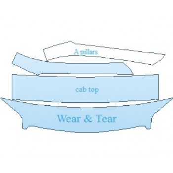 PAINT PROTECTION KIT - 2022 SMART FORTWO PRIME CONVERTIBLE COMMON WEAR AREA KIT - PRECUT PPF CLEAR BRA WRAP