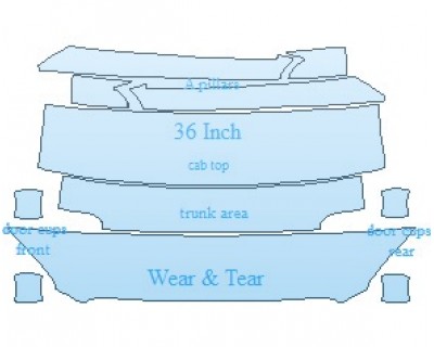 PAINT PROTECTION KIT - 2023 LINCOLN CORSAIR STANDARD COMMON WEAR AREA KIT - PRECUT PPF CLEAR BRA WRAP