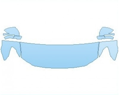 PAINT PROTECTION KIT - 2021 FORD EXPEDITION XL STX BASE HOOD (NO WRAPPED EDGES) - PRECUT PPF CLEAR BRA WRAP