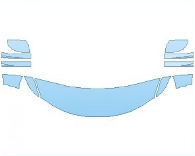 PAINT PROTECTION KIT - 2023 HONDA FIT LX HOOD 18 INCH (NO WRAPPED EDGES) - PRECUT PPF CLEAR BRA WRAP