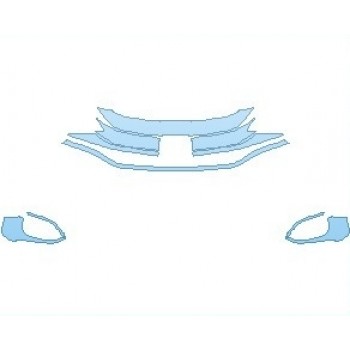 PAINT PROTECTION KIT - 2021 HONDA FIT EX GRILLE AND BLACK TRIM - PRECUT PPF CLEAR BRA WRAP