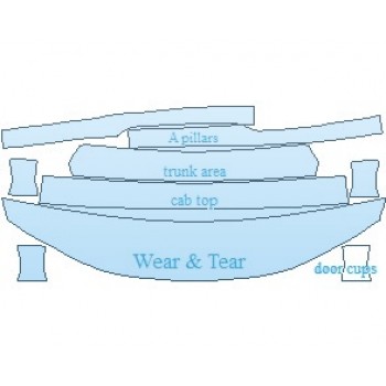 PAINT PROTECTION KIT - 2021 HONDA FIT LX COMMON WEAR AREA KIT - PRECUT PPF CLEAR BRA WRAP