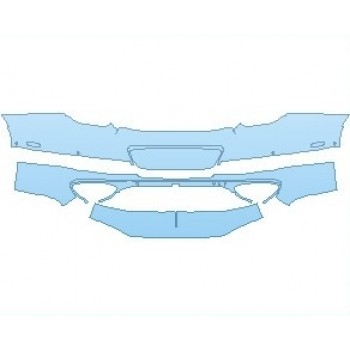 PAINT PROTECTION KIT - 2021 BENTLEY CONTINENTAL GT CONVERTIBLE REAR BUMPER WITH SENSORS - PRECUT PPF CLEAR BRA WRAP