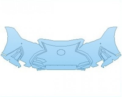 PAINT PROTECTION KIT - 2024 LEXUS IS 350 F-SPORT BUMPER WITH SENSORS - PRECUT PPF CLEAR BRA WRAP