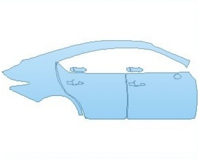PAINT PROTECTION KIT - 2024 LEXUS IS 350 F-SPORT REAR QUARTER PANELS & DOORS RIGHT SIDE - PRECUT PPF CLEAR BRA WRAP