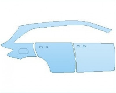 PAINT PROTECTION KIT - 2019 MERCEDES GLC CLASS 300 SUV REAR QUARTER PANEL & DOORS RIGHT SIDE - PRECUT PPF CLEAR BRA WRAP