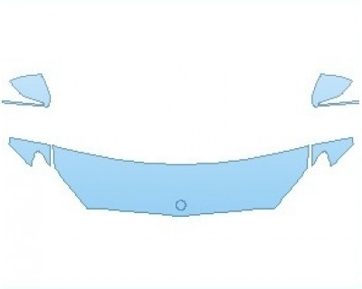 PAINT PROTECTION KIT - 2023 MERCEDES C CLASS AMG C63 CABRIOLET HOOD 18 INCH (NO WRAPPED EDGES) - PRECUT PPF CLEAR BRA WRAP