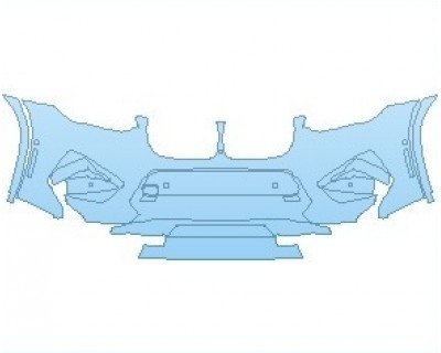 PAINT PROTECTION KIT - 2021 BMW X3 X3 M COMPETITION BUMPER WITH SENSORS - PRECUT PPF CLEAR BRA WRAP