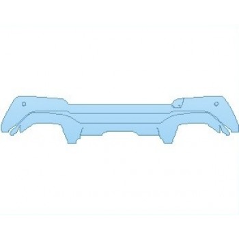 PAINT PROTECTION KIT - 2021 BMW X3 X3 M COMPETITION REAR DIFFUSER WITH SENSORS - PRECUT PPF CLEAR BRA WRAP
