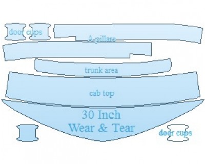 PAINT PROTECTION KIT - 2022 CHEVROLET CRUZE LS SEDAN COMMON WEAR AREA KIT - PRECUT PPF CLEAR BRA WRAP
