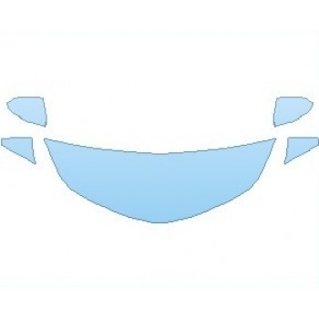 PAINT PROTECTION KIT - 2022 CHEVROLET CRUZE LS SEDAN HOOD (NO WRAPPED EDGES) - PRECUT PPF CLEAR BRA WRAP