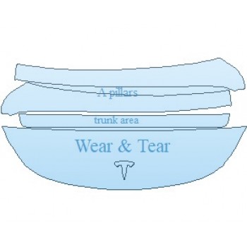 PAINT PROTECTION KIT - 2021 TESLA MODEL Y COMMON WEAR AREA KIT - PRECUT PPF CLEAR BRA WRAP