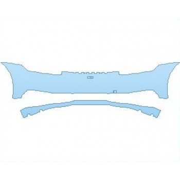 PAINT PROTECTION KIT - 2021 PORSCHE 911 CARRERA CABRIOLET REAR BUMPER WITH 911 EMBLEM - PRECUT PPF CLEAR BRA WRAP
