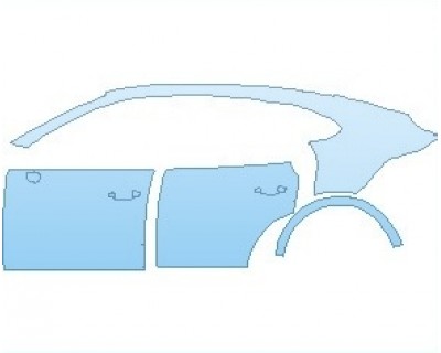 PAINT PROTECTION KIT - 2023 PORSCHE CAYENNE COUPE TURBO S E-HYBRID REAR QUARTER AND DOORS LEFT - PRECUT PPF CLEAR BRA WRAP
