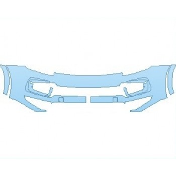 PAINT PROTECTION KIT - 2022 PORSCHE CAYENNE COUPE TURBO S E-HYBRID BUMPER WITHOUT SENSORS - PRECUT PPF CLEAR BRA WRAP