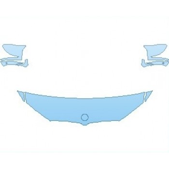 PAINT PROTECTION KIT - 2022 BMW M5 BASE HOOD 18 INCH (NO WRAPPED EDGES) - PRECUT PPF CLEAR BRA WRAP