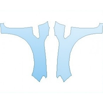 PAINT PROTECTION KIT - 2021 FORD RANGER XL FULL FENDERS (NO WRAPPED EDGES) - PRECUT PPF CLEAR BRA WRAP