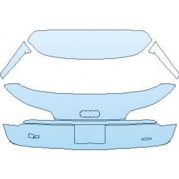 PAINT PROTECTION KIT - 2024 AUDI Q5 PREMIUM 45 TFSI SUV REAR HATCH WITH Q5 AND QUATTRO EMBLEM - PRECUT PPF CLEAR BRA WRAP