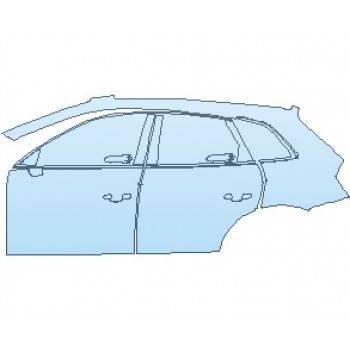PAINT PROTECTION KIT - 2024 AUDI Q5 PREMIUM 45 TFSI SUV REAR QUARTERS AND DOORS LEFT WITH WINDOW TRIM - PRECUT PPF CLEAR BRA WRAP