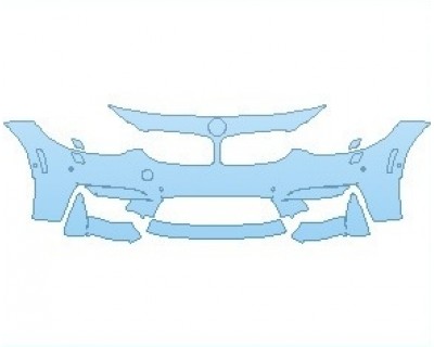 PAINT PROTECTION KIT - 2020 BMW M4 GTS COUPE BUMPER WITH WASHERS SENSORS AND SIDE CAMERAS - INVISIBLEMASK - 3M PAINT PROTECTION