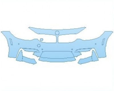 PAINT PROTECTION KIT - 2020 BMW M3 CS SEDAN BUMPER WITH SENSORS - INVISIBLEMASK - 3M PAINT PROTECTION