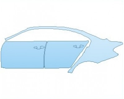 PAINT PROTECTION KIT - 2020 BMW M3 CS SEDAN REAR QUARTER AND DOORS LEFT SIDE - INVISIBLEMASK - 3M PAINT PROTECTION