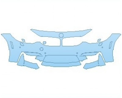 PAINT PROTECTION KIT - 2020 BMW M3 CS SEDAN BUMPER WITH WASHERS AND SENSORS - INVISIBLEMASK - 3M PAINT PROTECTION