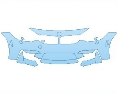 PAINT PROTECTION KIT - 2020 BMW M3 CS SEDAN BUMPER WITH WASHERS AND SIDE CAMERAS - INVISIBLEMASK - 3M PAINT PROTECTION