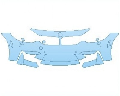 PAINT PROTECTION KIT - 2020 BMW M3 CS SEDAN BUMPER WITH WASHERS SENSORS AND SIDE CAMERAS - INVISIBLEMASK - 3M PAINT PROTECTION