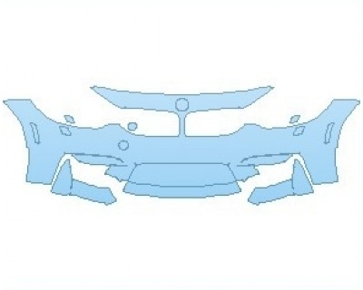 PAINT PROTECTION KIT - 2020 BMW M3 CS SEDAN BUMPER WITH WASHERS - INVISIBLEMASK - 3M PAINT PROTECTION