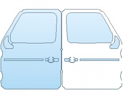 PAINT PROTECTION KIT - 2023 MERCEDES G CLASS G63 DOORS FRONT - PRECUT PPF CLEAR BRA WRAP
