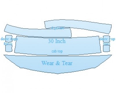 PAINT PROTECTION KIT - 2024 CADILLAC CT4 SPORT COMMON WEAR AREA KIT - PRECUT PPF CLEAR BRA WRAP
