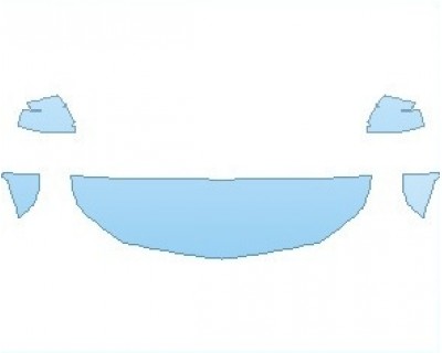 PAINT PROTECTION KIT - 2024 CADILLAC CT4 SPORT HOOD 18 INCH (NO WRAPPED EDGES) - PRECUT PPF CLEAR BRA WRAP