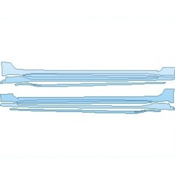 PAINT PROTECTION KIT - 2022 TOYOTA COROLLA SE APEX EDITION SEDAN ROCKER PANELS - PRECUT PPF CLEAR BRA WRAP