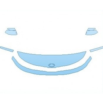 PAINT PROTECTION KIT - 2021 KIA SOUL EV HOOD 18 INCH (WRAPPED EDGES) - PRECUT PPF CLEAR BRA WRAP