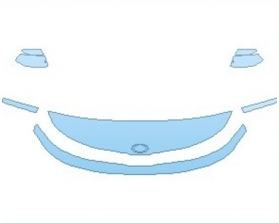 PAINT PROTECTION KIT - 2021 KIA SOUL EV HOOD 18 INCH (WRAPPED EDGES) - PRECUT PPF CLEAR BRA WRAP