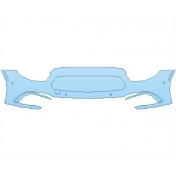 PAINT PROTECTION KIT - 2021 MERCEDES E CLASS BASE COUPE BUMPER WITH SENSORS - PRECUT PPF CLEAR BRA WRAP