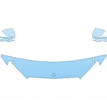 PAINT PROTECTION KIT - 2023 MERCEDES E CLASS BASE COUPE HOOD 18 INCH (WRAPPED EDGES) - PRECUT PPF CLEAR BRA WRAP