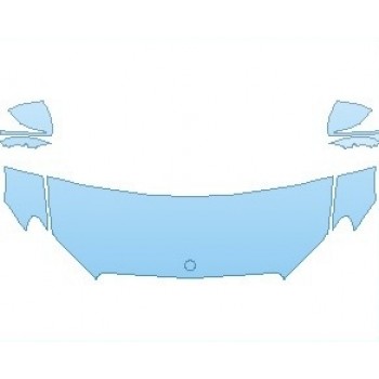 PAINT PROTECTION KIT - 2023 MERCEDES E CLASS BASE COUPE HOOD (NO WRAPPED EDGES) - PRECUT PPF CLEAR BRA WRAP