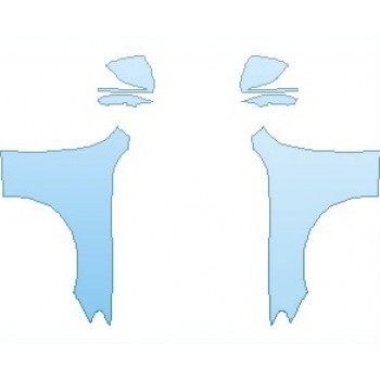 PAINT PROTECTION KIT - 2023 MERCEDES E CLASS BASE COUPE FULL FENDERS (WRAPPED EDGES) - PRECUT PPF CLEAR BRA WRAP