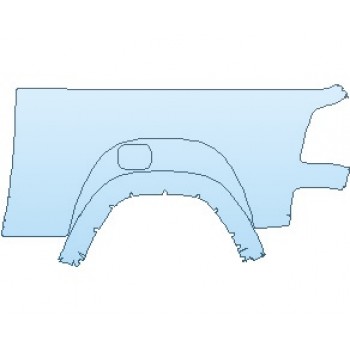 PAINT PROTECTION KIT - 2024 RAM 1500 LARAMIE BED SIDE 6FT 4IN LEFT FUEL OPENING MUST BE CUT BY HAND - PRECUT PPF CLEAR BRA WRAP