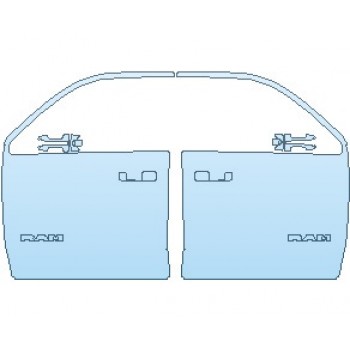 2023 RAM 1500 LARAMIE DOORS FRONT WITH RAM EMBLEM QUAD CAB AND CREW CAB