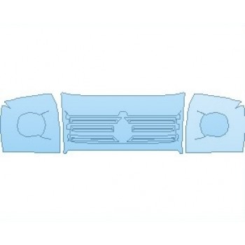 PAINT PROTECTION KIT - 2021 MERCEDES G CLASS 550 GRILLE AND HEADLIGHT SURROUND - PRECUT PPF CLEAR BRA WRAP