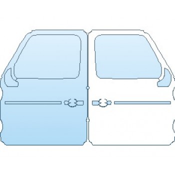 PAINT PROTECTION KIT - 2019 MERCEDES G CLASS 550 DOORS FRONT - PRECUT PPF CLEAR BRA WRAP