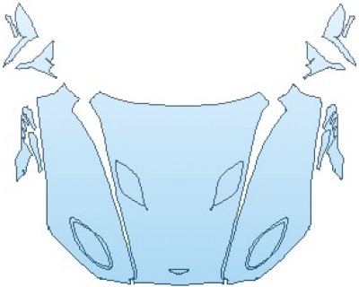 PAINT PROTECTION KIT - 2022 ASTON MARTIN DBS SUPERLEGGARA VOLANTE FULL HOOD (WRAPPED EDGES) - PRECUT PPF CLEAR BRA WRAP
