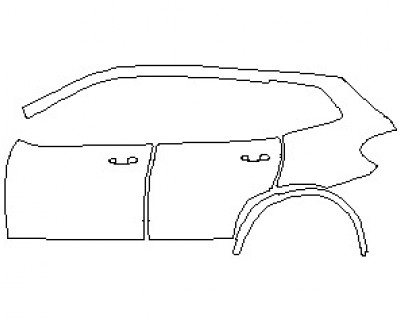2022 BMW X3 M REAR QUARTER PANEL AND DOORS RIGHT