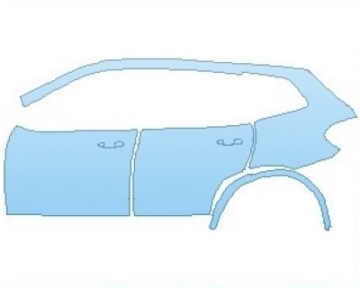 PAINT PROTECTION KIT - 2022 BMW X3 M REAR QUARTER PANEL AND DOORS RIGHT - PRECUT PPF CLEAR BRA WRAP